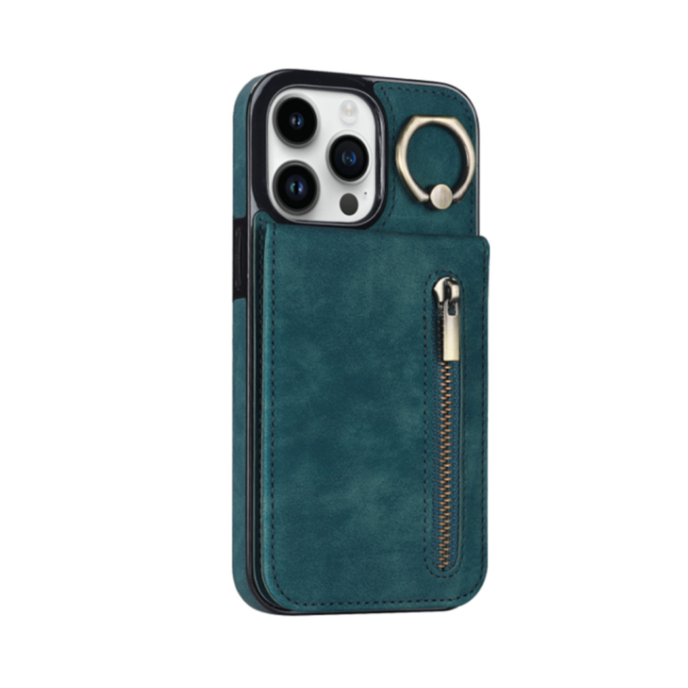 C58 Zipper Smartphone Holster Protective Phone Case For Iphone 13Mini 5.4 Inch Blue 766261954000