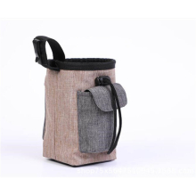 P287 Dog Food Bag Dog Training Waist Bag Outdoor Pet Treat Bag-Brown