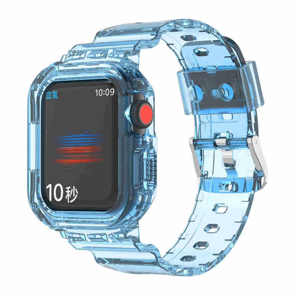 Suitable For Apple Watch Series 8 Watch 4567 Universal Glacier Transparent One Piece Tpu Strap 42/44/45Mm Not,Specified 766261989323