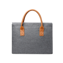 B16 11.6-13.3 Inch Gray Notebook Tablet Bag Simple Business Commuter Computer Handbag Briefcase for Men and Women