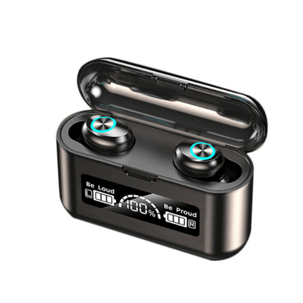Wireless Bluetooth Headset 5.2 Binaural Touch Digital Display Talking Earbuds Light 766261800895