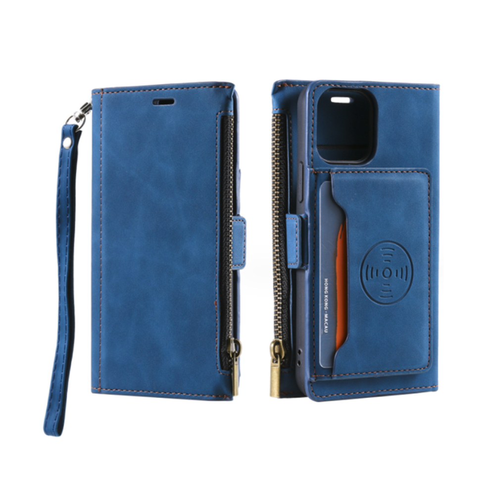 J38 Smartphone Case Pu Leather Case Zipper Phone Protector For Iphone 14 Pro Max 6.7 Inch 766261986773