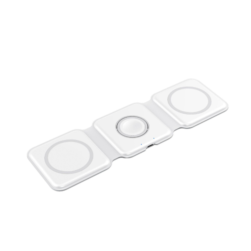 C55 3 In 1 15W Magnetic Suction Wireless Charger Stand For Iphone Watch Earplugs 766261764517
