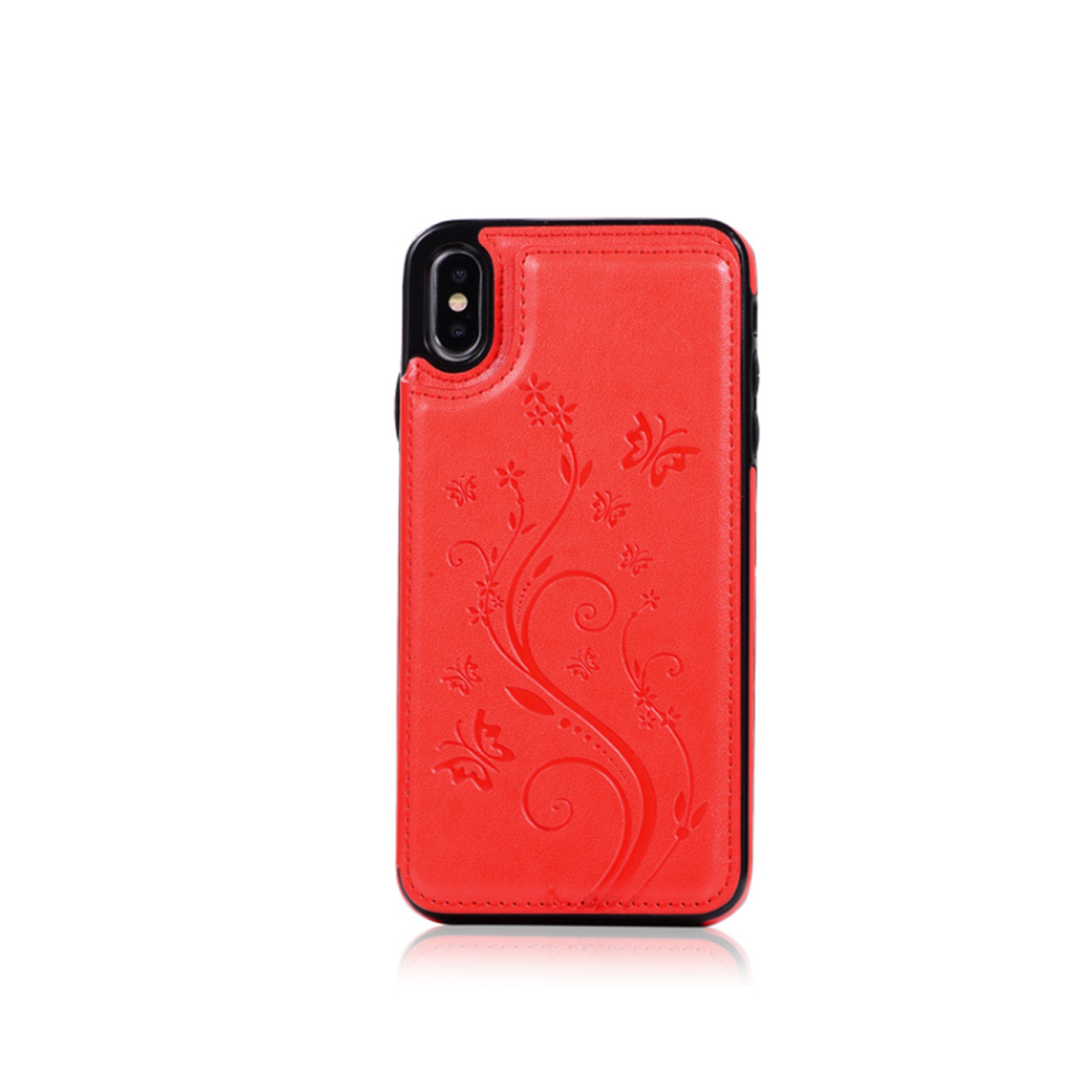 C44 Cross-Body Smartphone Embossed Protective Case For Iphone 14Pro 6.1 Inch Red 766261953461