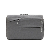 B36 14-inch Gray Outing Notebook Tablet Bag Business Work Macbook Multi-layer Liner Bag Briefcase for Men and Women