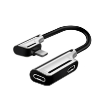 A06 2 In 1 Audio Transfer Cable Lighnting Headphone Adapter for Iphone