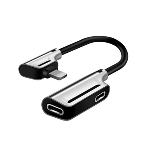 A06 2 In 1 Audio Transfer Cable Lighnting Headphone Adapter for Iphone
