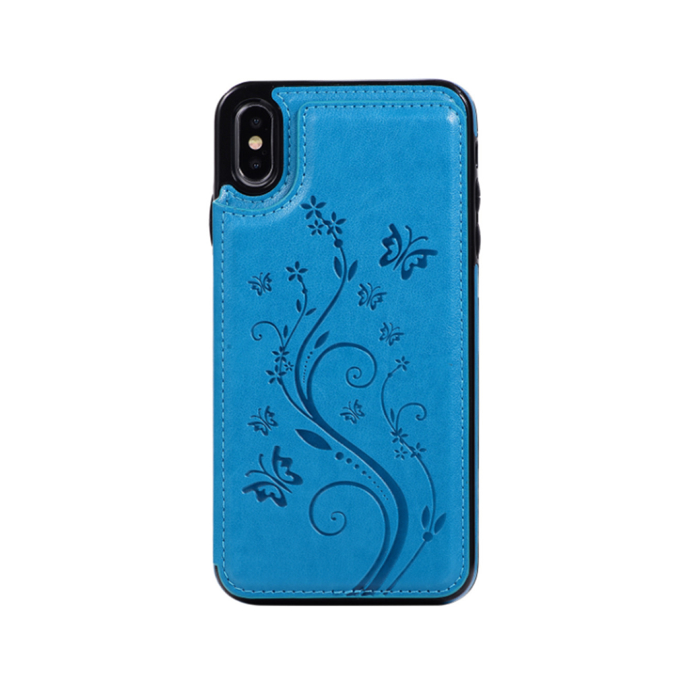 C42 Cross-Body Smartphone Embossed Protective Case For Iphone 14 6.1 Inch Blue 766261953355