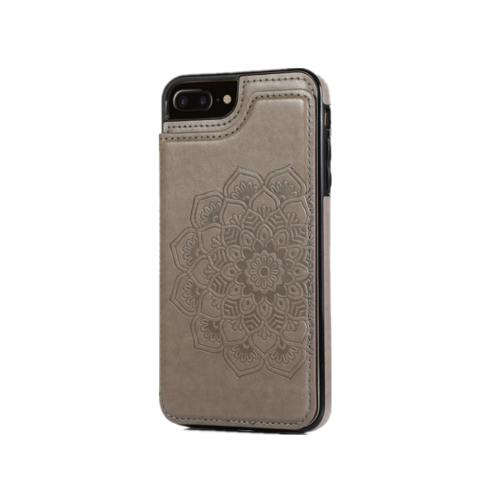 C48 Smartphone Mandala Embossed Protective Case For Iphone 14Pro 6.1 Inch Grey 766261953621