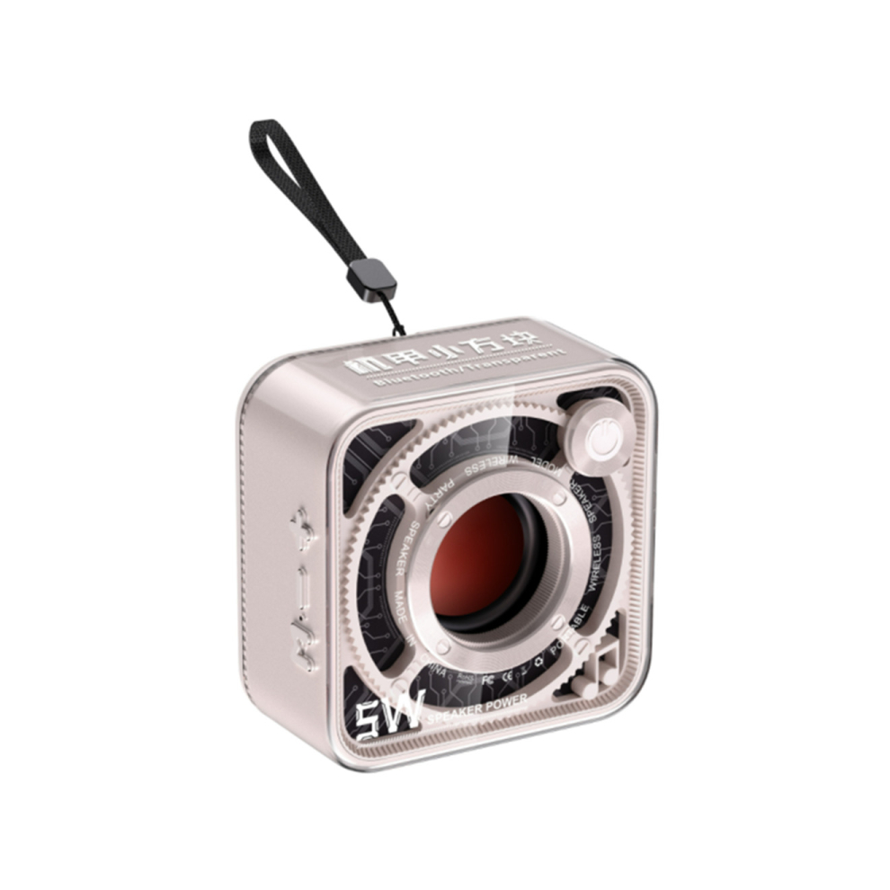 Transparent Mecha Stereo Sound Speaker Bluetooth Wireless Audio Player Speaker (Cream) Cream 766261982119