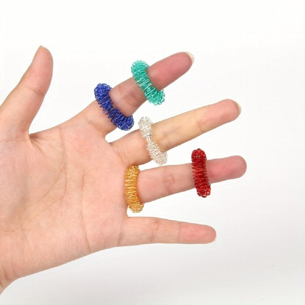 Mini Spring Decompression Finger Massage Ring Finger Massager Mini Spring Decompression Finger Ring Massage Ring