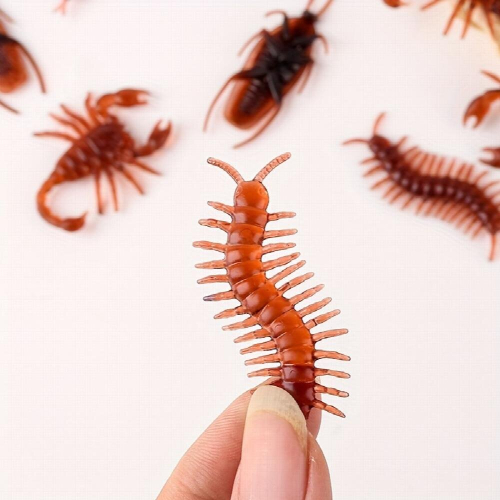 12pcs Simulation Cockroach Tricky Simulation Bug Realistic Cockroach Centipede Tricky Small Toy 1