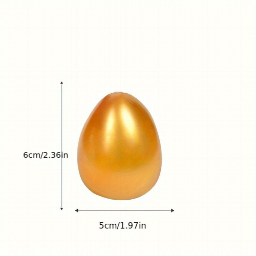 1pc Funny Prank Unbreakable Egg Simulation Golden Egg Venting Toy Decompression Toy 1