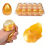1pc Funny Prank Unbreakable Egg Simulation Golden Egg Venting Toy Decompression Toy 4