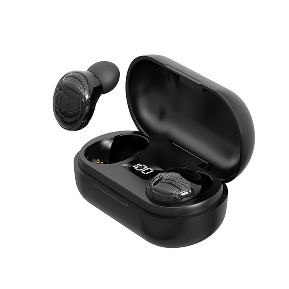 Wireless Bluetooth Headset Mini Digital Display Motion Noise Cancelling Earbuds 766261801014