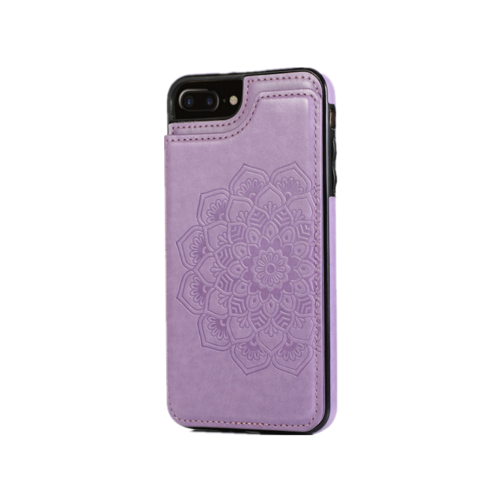 C32 Mandala Embossed Smartphone Holster Protection For Iphone 14 6.1 Inch Purple 766261952952