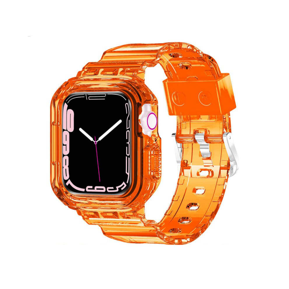 Suitable For Apple Watch Series 8 Watch 4567 Universal Glacier Transparent One Piece Tpu Strap 42/44/45Mm 766261989415