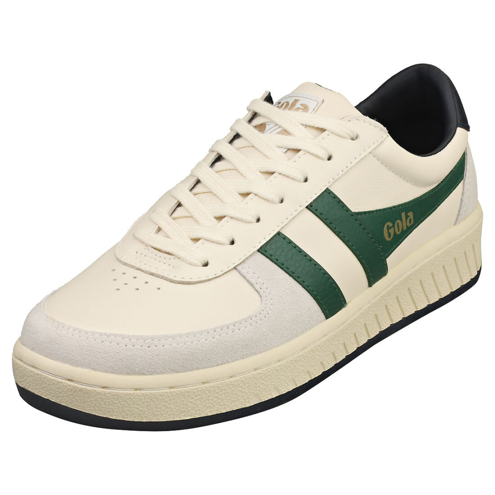 (8) Gola Grandslam Classic Mens Casual Trainers in Off White Green