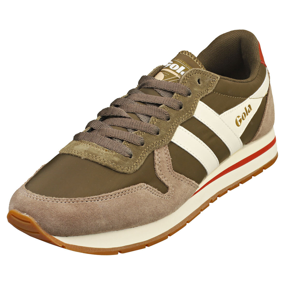 (7) Gola Daytona Chute Mens Casual Trainers In Khaki