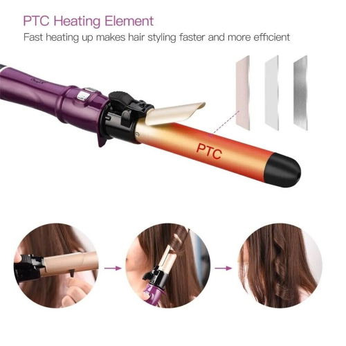 The Beachwaver Curling Iron Dual Voltages White Rotating Iron Styling