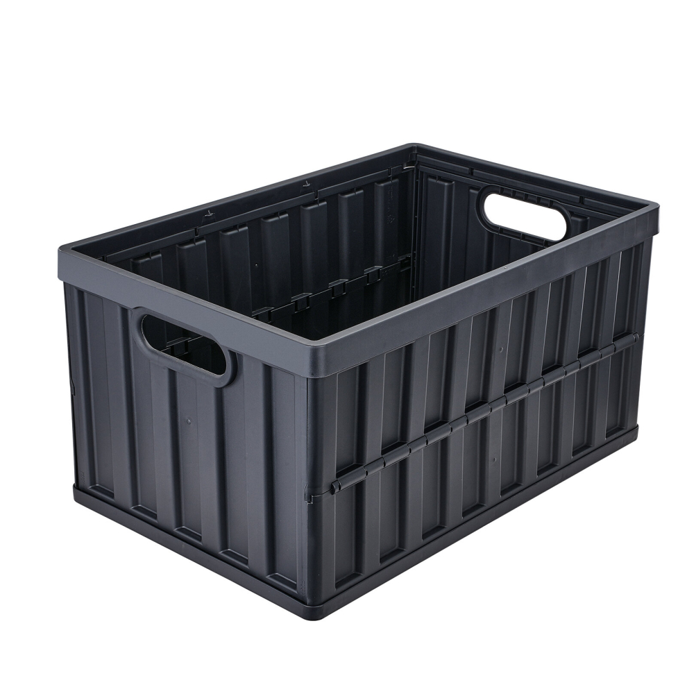 VEVOR Collapsible Storage Bins with Lids Folding Stackable Containers 65L 3-Pack