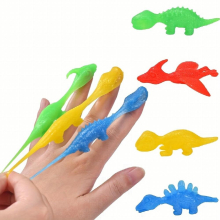 1pc 5pcs 10pcs Random Catapult Dinosaur Funny Toy Finger Dart Launch Small Dinosaur Decompression Soft Rubber Novelty Thank You Christmas Gift Congrat