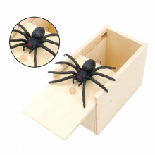 Prank Scary Spider Toy Wooden Tricky Toy Box