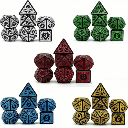 7Pcs Set Classic Rune Relief Perfect For Playing Games 1