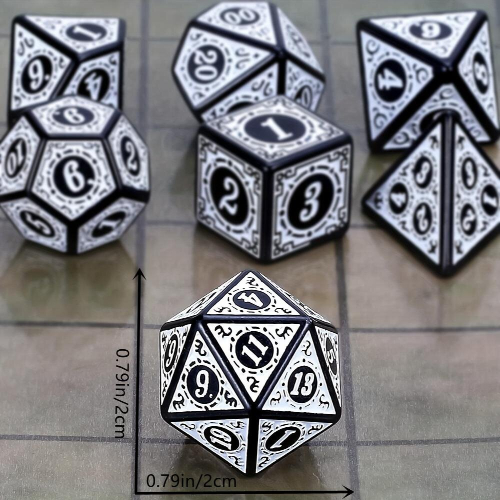 7Pcs Set Classic Rune Relief Perfect For Playing Games 2