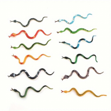 12 piece Set Of Mini Simulated Snakes Spoof Decorative Snake Props Funny Trick Toys Various Designs Of Rainforest Snakes