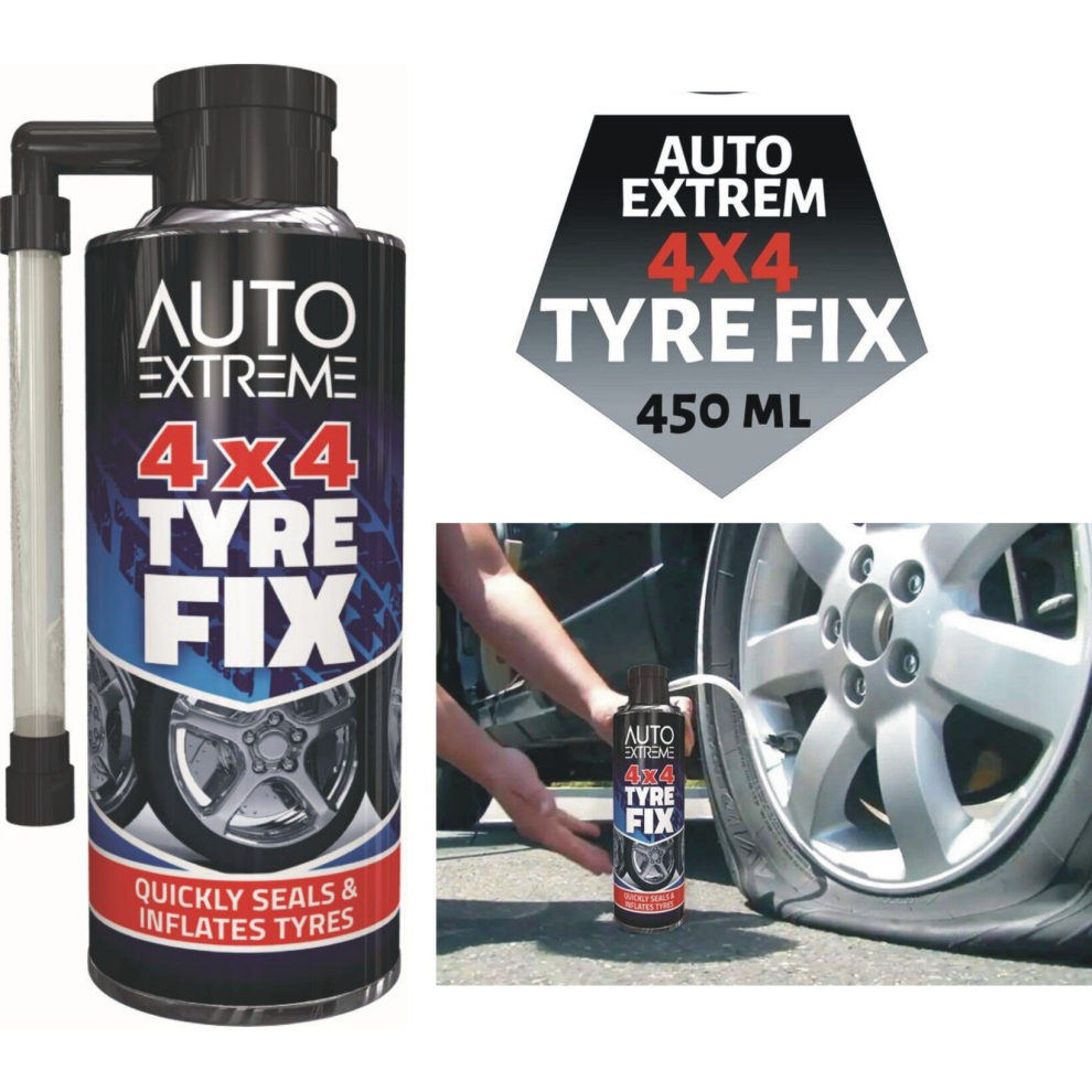 450ml 4X4 LARGE QUICK FIX CAR EMERGENCY TYRE PUNCTURE REPAIR KIT