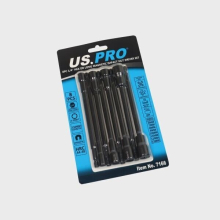 8pc 1/4" Hex DR Long Magnetic Impact Nut Driver Set Metric