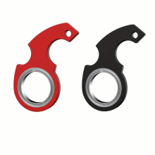 2pcs Keychain Spinner Fidget Ring Novelty Keychain Fidget Toy For Finger Exercising For Adult Men Portable Key Ring Spinner Toy For Finger Exercising