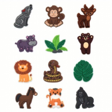 12pcs Cartoon Colorful Animals Shoes Decoration Charms PVC Shoe Decorations Accessories For Christmas Birthday Gift Party Favors