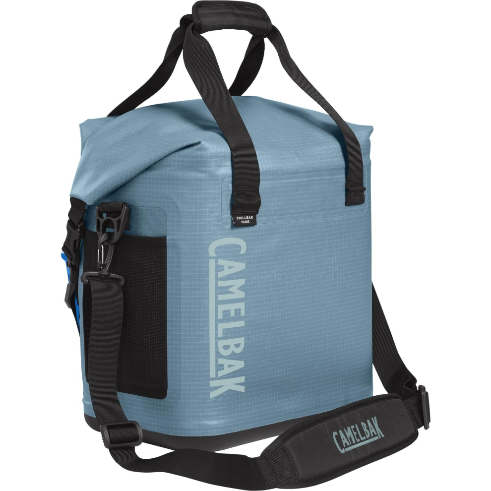 (3L, Adriatic Blue) CamelBak ChillBak 18L Cube Soft Cooler with 3L Fusion Group Reservoir Padded Straps Waterproof Insulated Cooler Bags