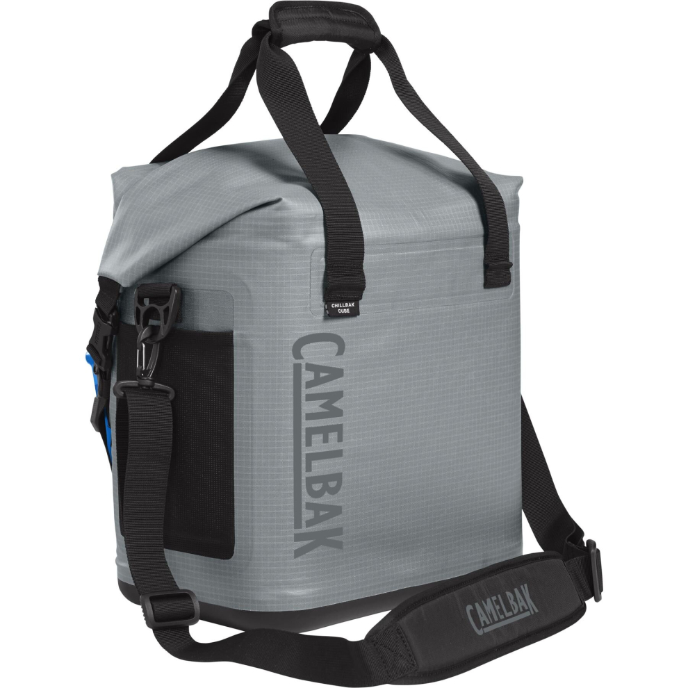(3L, Monument Grey) CamelBak ChillBak 18L Cube Soft Cooler with 3L Fusion Group Reservoir Padded Straps Waterproof Insulated Cooler Bags