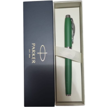 Parker IM Core Plus Green Chrome Trim Fountain Pen Fine Nib Tab