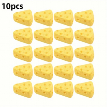 10pcs Micro Kitchen Food Cheese Artificial Cheese Model Simulation Triangle Cheese Cake Food Statue Mini Food DIY Decoration Toy House Decoration