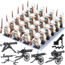 (24 Snowtroopers) Military Figures Building Block Dolls World War II Volunteer Army US Military Equipment Toys