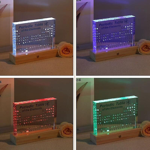 Acrylic Periodic Table Of Elements With Real Samples With The Light Base Ornament School Teaching Display Chemical Real Element