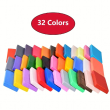 32 Colors Small Block Polymer Clay Starter Kit Oven Bake Clay Non Toxic Molding DIY Clay Great For Boys girls Beginners