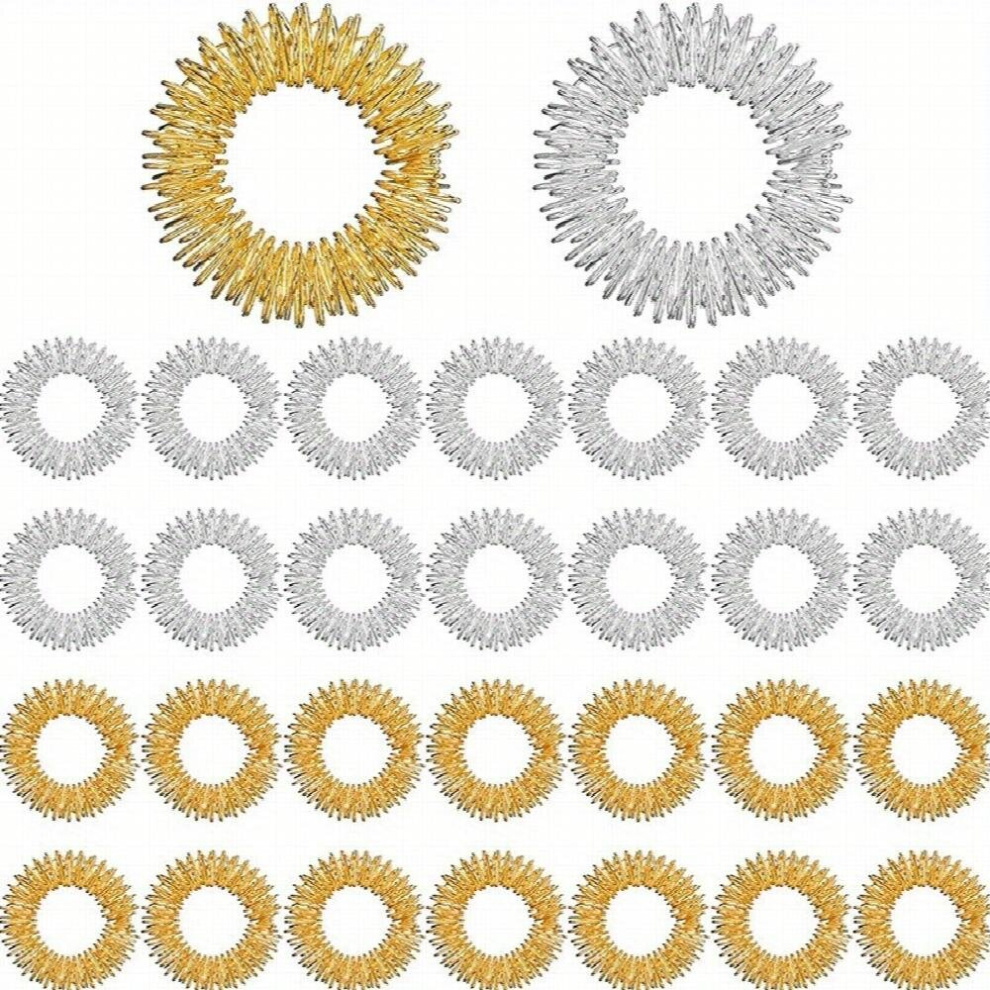 30pcs Mini Spring Decompression Finger Massage Ring Finger Massager Mini Spring Finger Ring Massage Ring 2 49x1