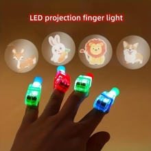 5pcs Pattern Random Cartoon Finger Projection Lamp Projection Finger Lamp