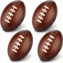 4pcs Foam Toy Footballs Tiny Footballs For Party Favors Brown Football Stress Ball For Indoor Outdoor Games Party Supplies School Carnival Reward Chri