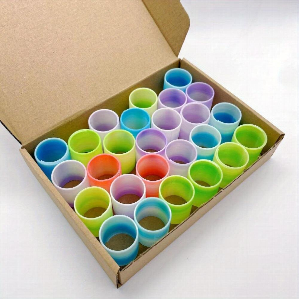 26pcs Gradient Stacked Circles Various Colors Party Carnival Halloween Gift Socks Filling Mini Rainbow Circles Childrens Party Birthday Spring Circle-image-OPC-PD5FQ2W-NEW