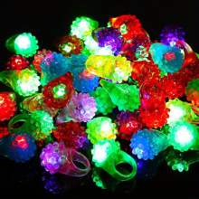 24pcs Luminous Rings Light And Colorful Strawberry Rings Creative Luminous Ring Toys Can Be Used As Toys Party Favors And Small with Two Electronic AG