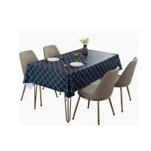 110X110CM Diamond Grid Printing PVC Tablecloth Pastoral Style Hotel Table Cloth Oil-proof Waterproof and Anti-scalding