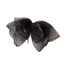 L09 Lace Bow Hairpin Sweet Girl Top Clip Temperament Back of The Head Thick Hair Headdress for Ladies and Girls Shopping