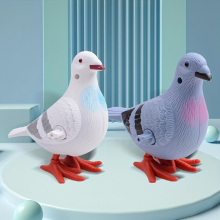 2pcs Clockwork Pigeon Toys Jumping Simulation Small Animals Walking Toys For Party Birthday Surprise Series Toys Interactive Toys