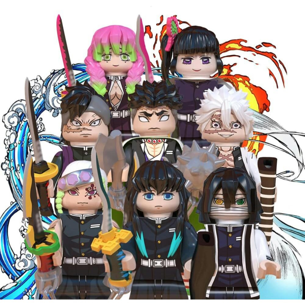 Photos - Action Figures / Transformers  Tanjiro Outfit 8PCS Anime Stuff Toys Action Figure Anime Figures Building Blocks for Kids or Anime Fans Collectors(Color-c)